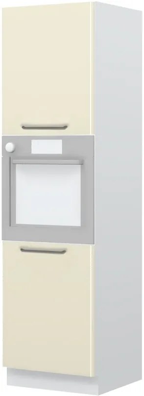 Επιδαπέδιο ντουλάπι φούρνου ψηλό Modena K21-60-2KR-Λευκό - Μπεζ - 60.00Χ60.00Χ216.00cm