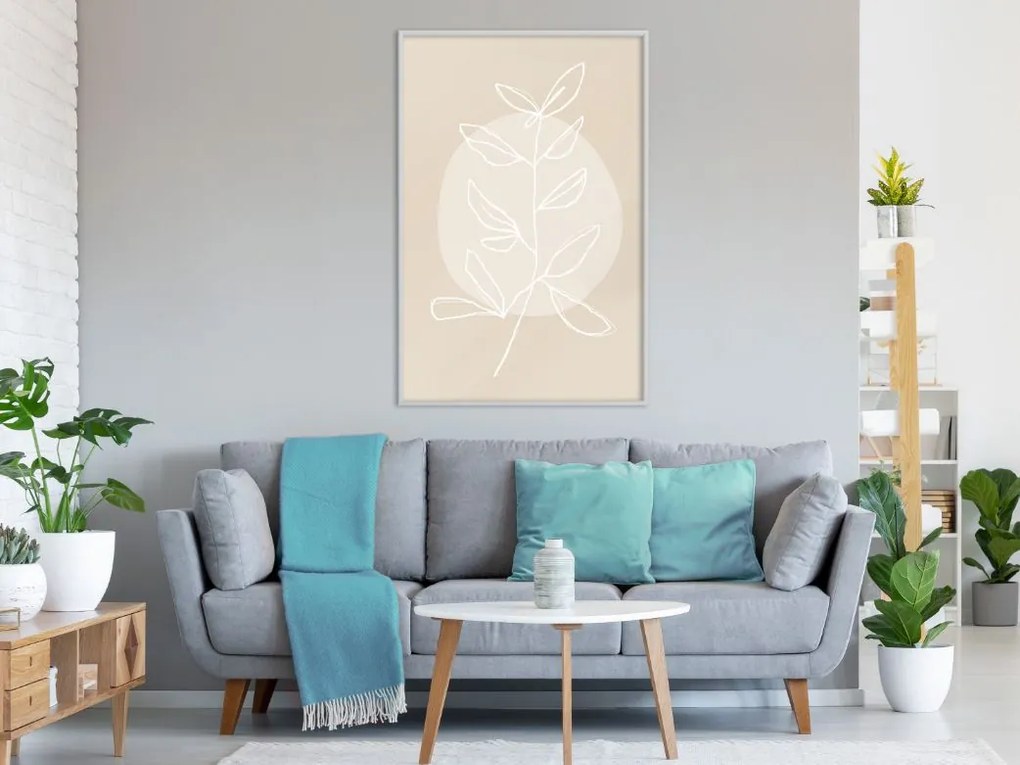 Αφίσα - Pastel Plant - 40x60 - Χρυσό - Χωρίς πασπαρτού