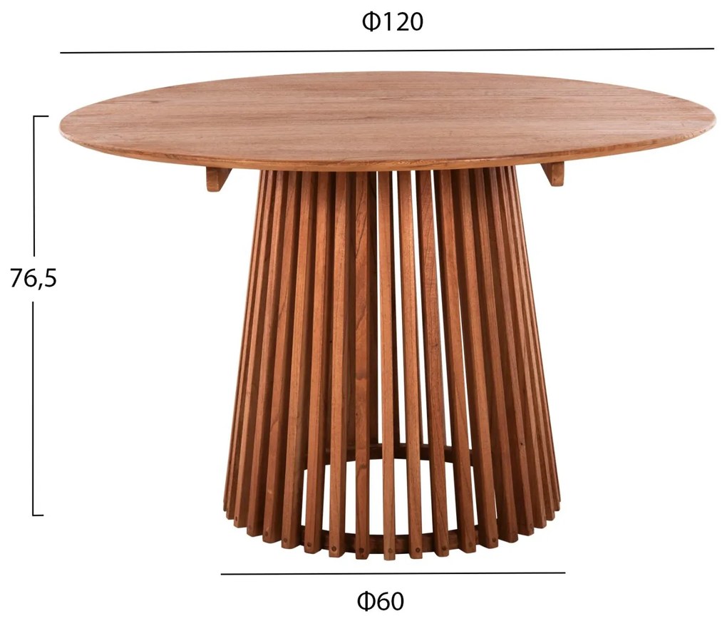 ΣΕΤ ΤΡΑΠΕΖΑΡΙΑΣ 5ΤΜΧ VAYA ΣΤΡΟΓΓΥΛΟ ΤΡΑΠΕΖΙ Φ120εκ. & 4 ΚΑΡΕΚΛΕΣ