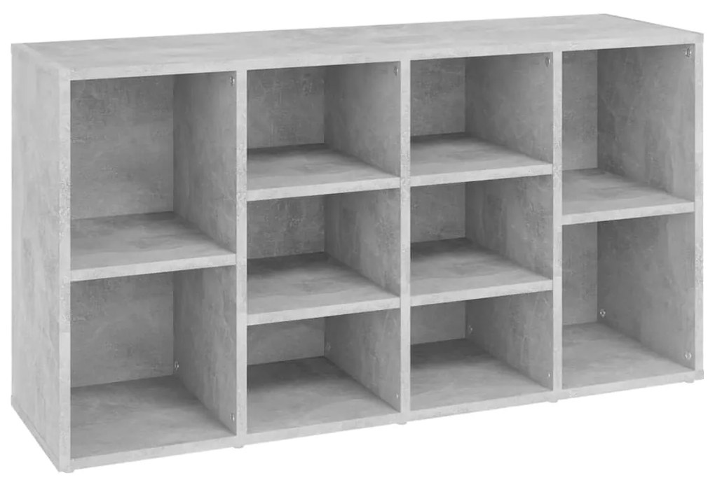 vidaXL Παπουτσοθήκη Γκρι Σκυροδέματος 103x30x55 εκ. από Επεξ. Ξύλο