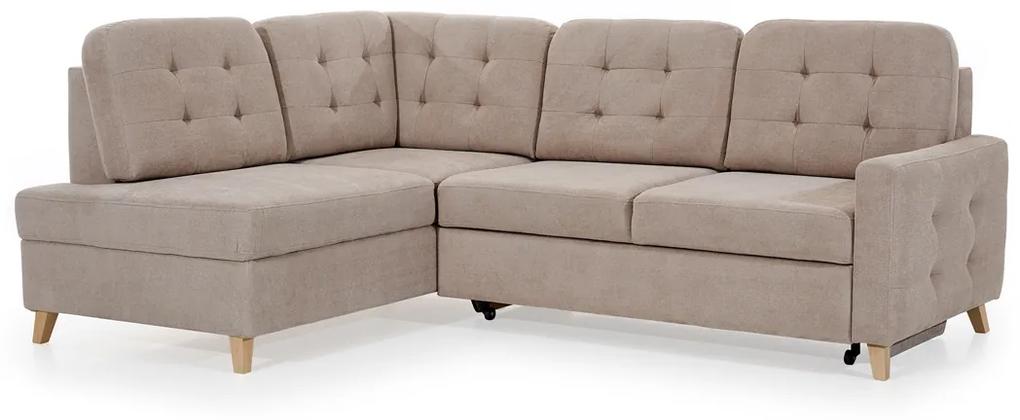 Γωνιακός καναπές Vanisa l, κρεβάτι 210x140cm, Μπέζ 263x92x165cm-Αριστερή γωνία-BOG9887