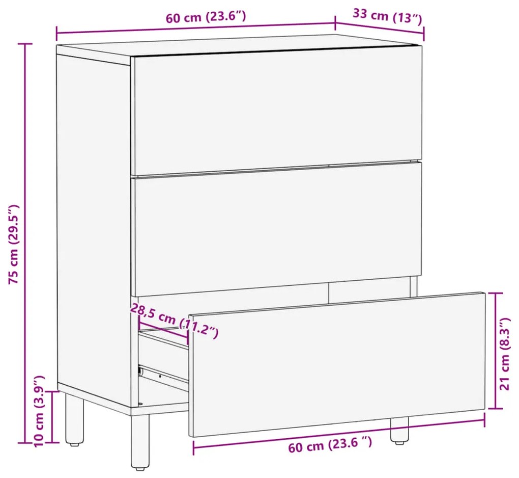 ΜΠΟΥΦΕΣ ΜΑΥΡΟΣ 60X33X75 ΕΚ. ΑΠΟ ΕΠΕΞΕΡΓΑΣΜΕΝΟ ΞΥΛΟ 4017651