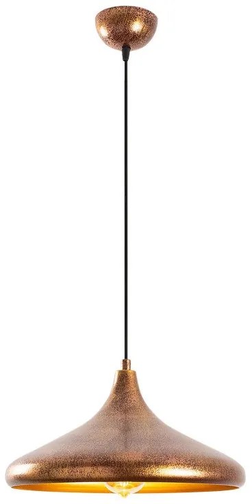 Megapap Φωτιστικό Οροφής Barek E27 Μεταλλικό Μονόφωτο Bronze Φ34x119εκ.