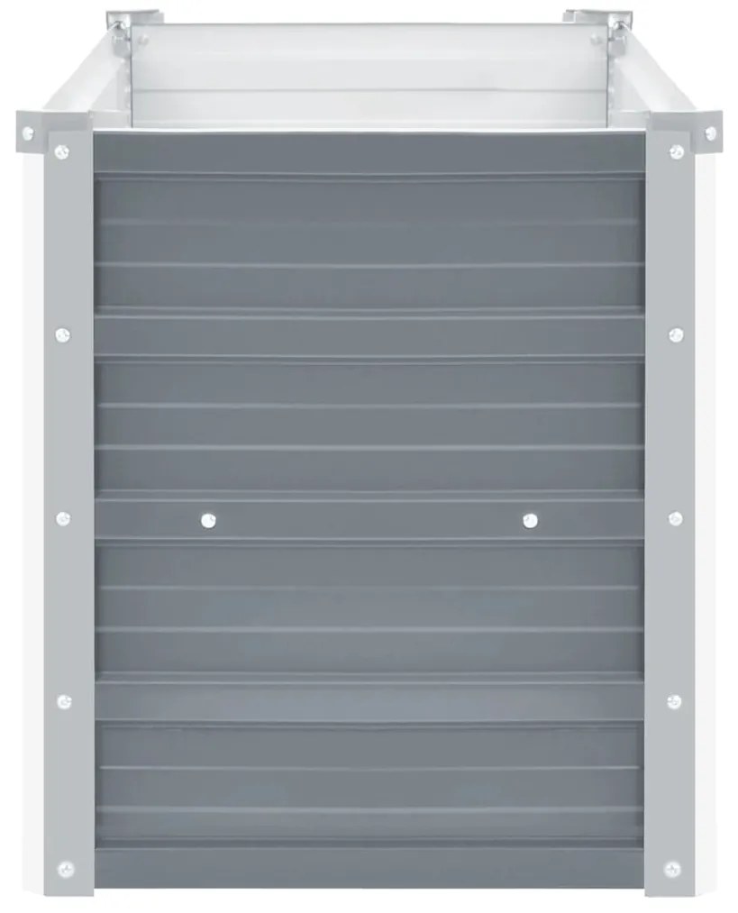 vidaXL Ζαρντινιέρα Υπερυψωμένη Γκρι 100x40x45 εκ. Γαλβανισμ. Χάλυβας