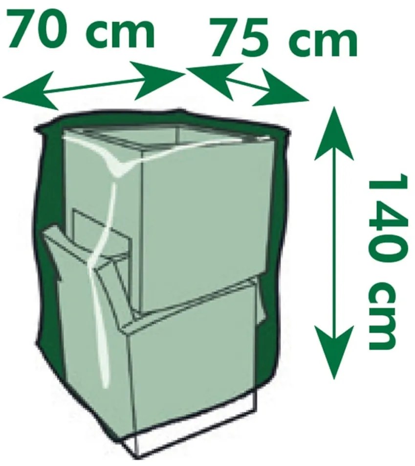Nature Κάλυμμα Επίπλων Κήπου για 2 Στοιβαγμένες Καρέκλες 140x75x70 εκ.