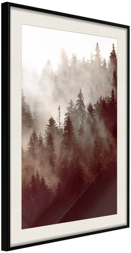 Αφίσα - Forest Fog - 20x30 - Μαύρο - Με πασπαρτού