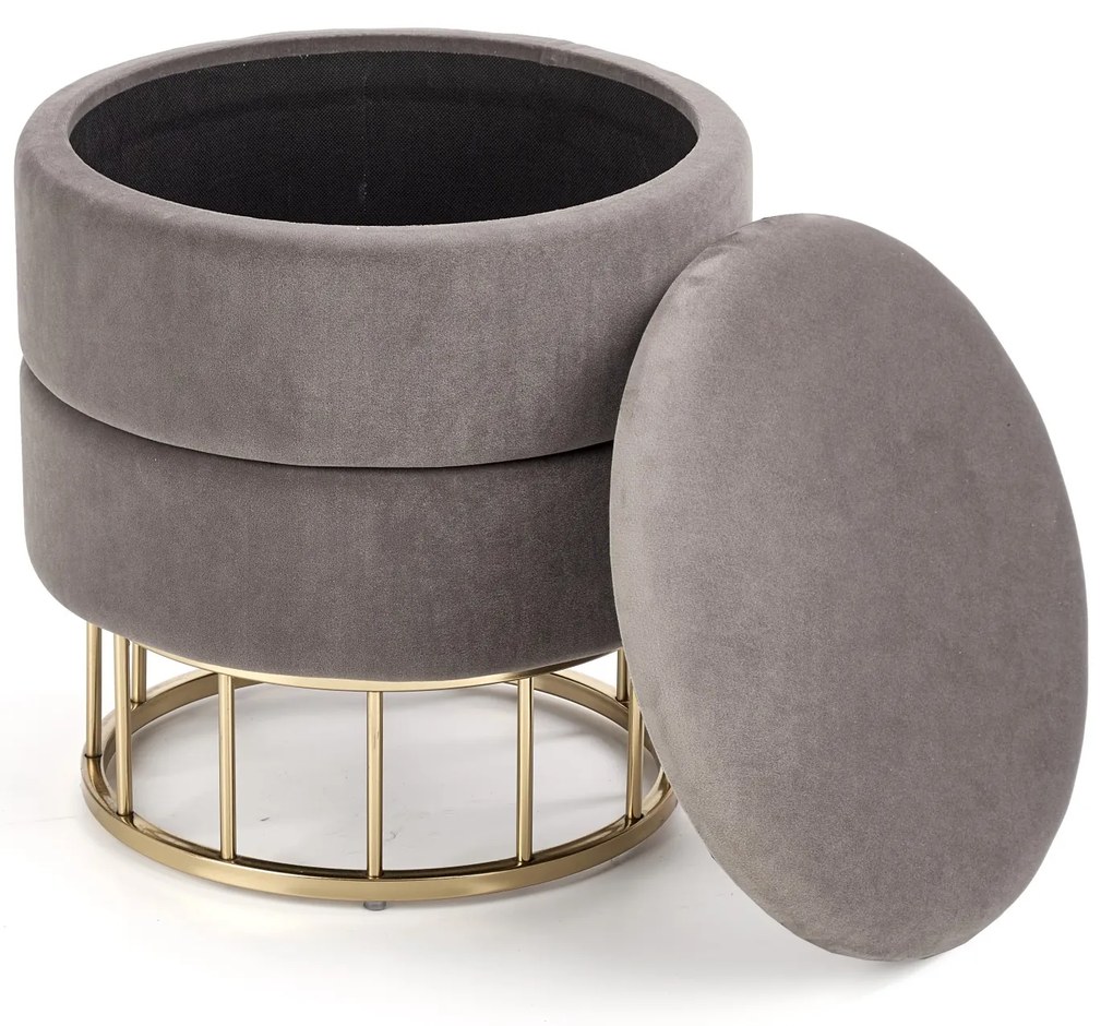 MINTY stool, color: grey DIOMMI V-CH-MINTY-PUFA-POPIEL