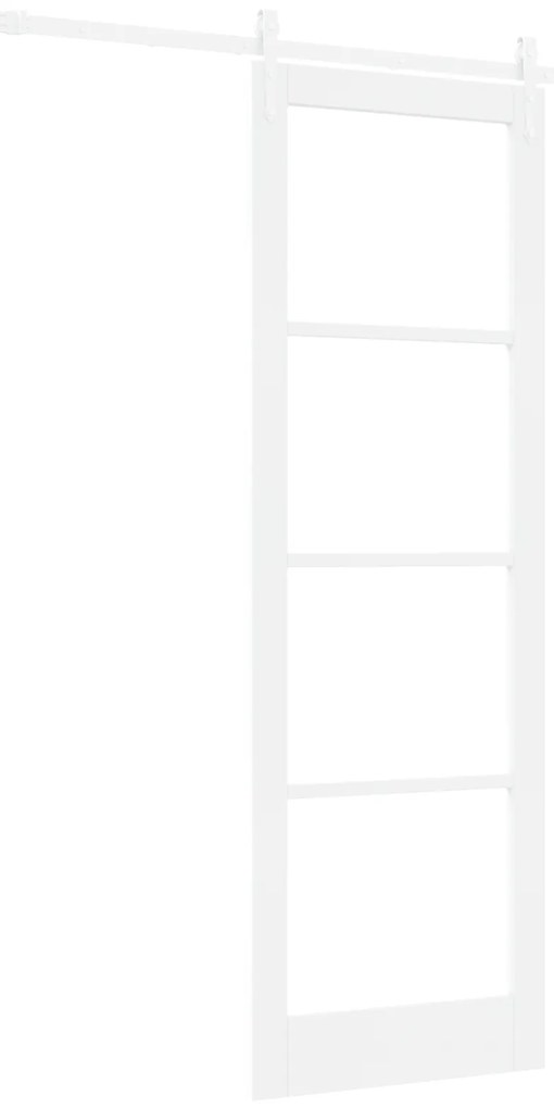 vidaXL Συρόμενη Πόρτα με Σετ Υλικών Λευκή 78x232 cm Συμπαγές Ξύλο Άλσους