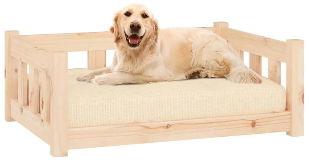 Κρεβάτι Σκύλου 75,5 x 55,5 x 28 εκ. από Μασίφ Ξύλο Πεύκου - Καφέ