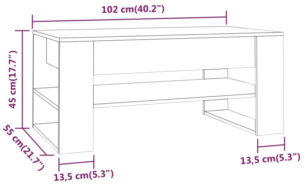 ΤΡΑΠΕΖΑΚΙ ΣΑΛΟΝΙΟΥ ΜΑΥΡΟ 102X55X45 ΕΚ. ΑΠΟ ΕΠΕΞΕΡΓΑΣΜΕΝΟ ΞΥΛΟ 810900