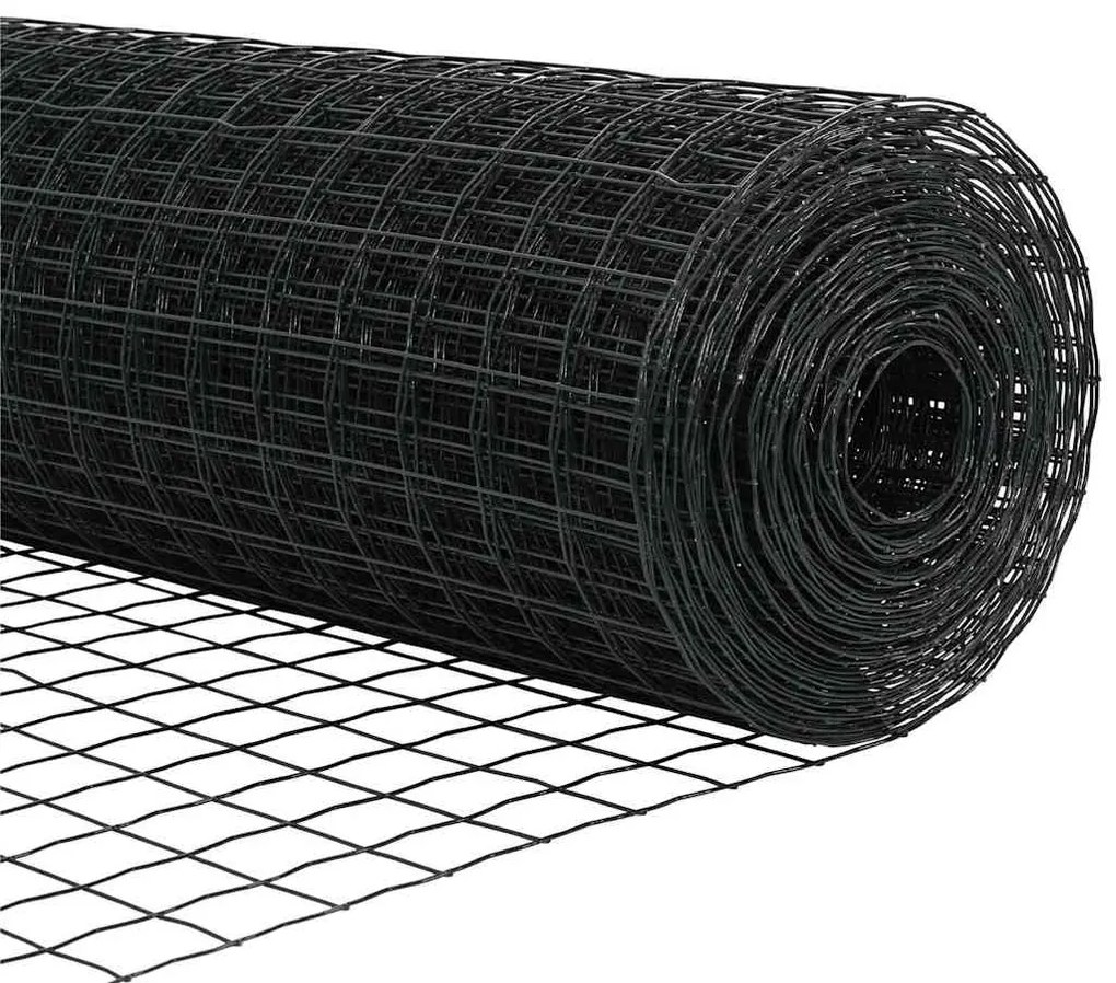 vidaXL Φράχτης Εuro Γκρι 1,4 x 10 m Σίδηρος με επικάλυψη PVC