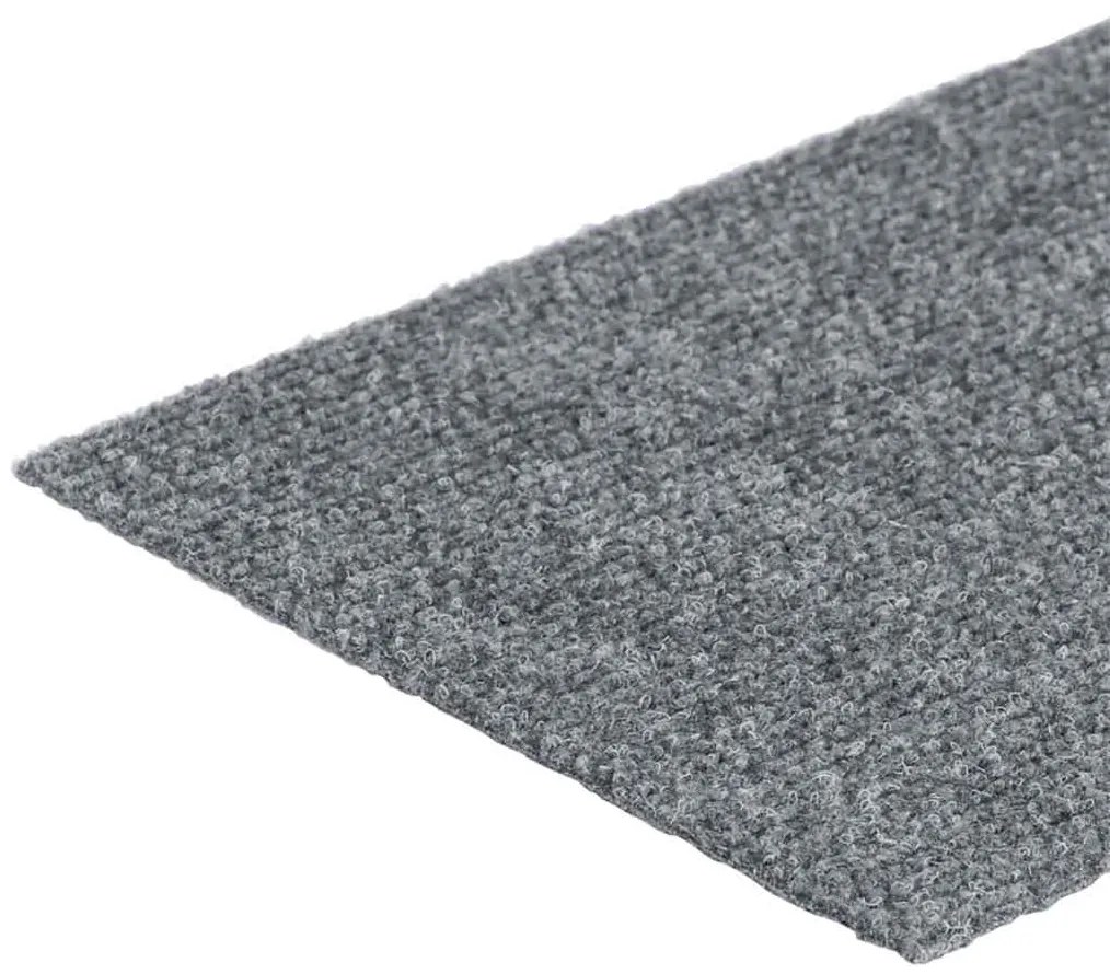 vidaXL Πατάκια Σκαλιών Αυτοκόλλητα 15 τεμ. Ανοιχτό Γκρι Ορθογώνια 76x20 εκ.