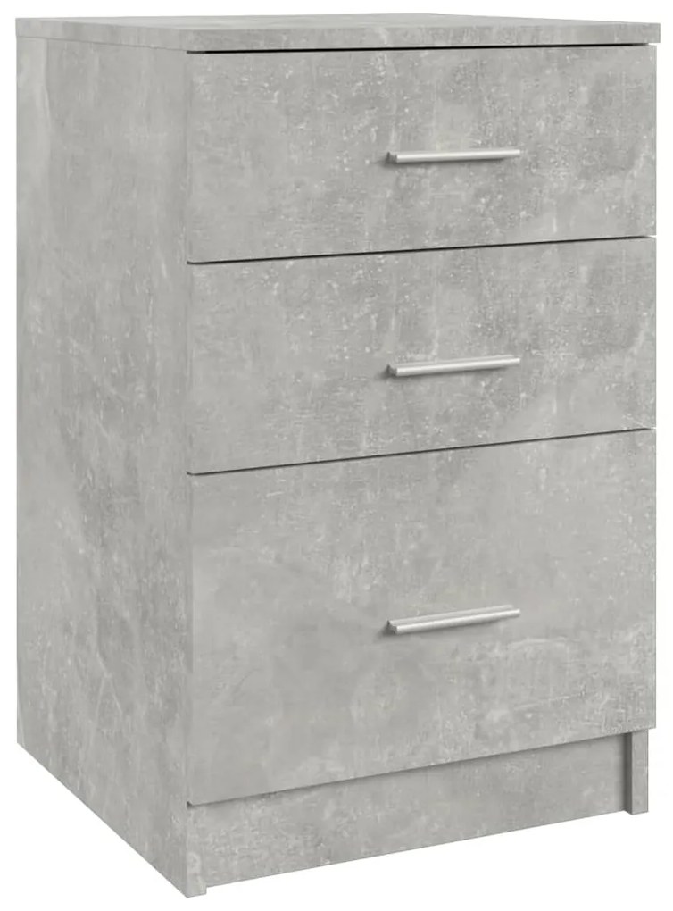 vidaXL Κομοδίνο Γκρι Σκυροδέματος 40 x 40 x 63 εκ. Επεξεργασμένο Ξύλο