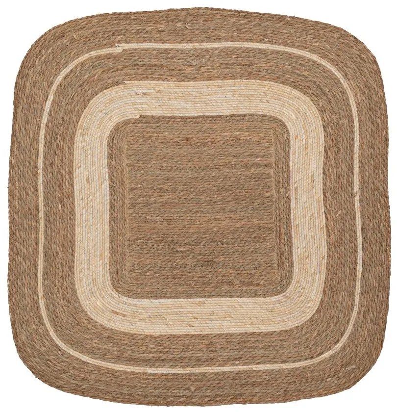 Χαλί Jute-Βαμβακερό Boho Τετράγωνο 100x100εκ. Καφέ-Natural iliadis 90150