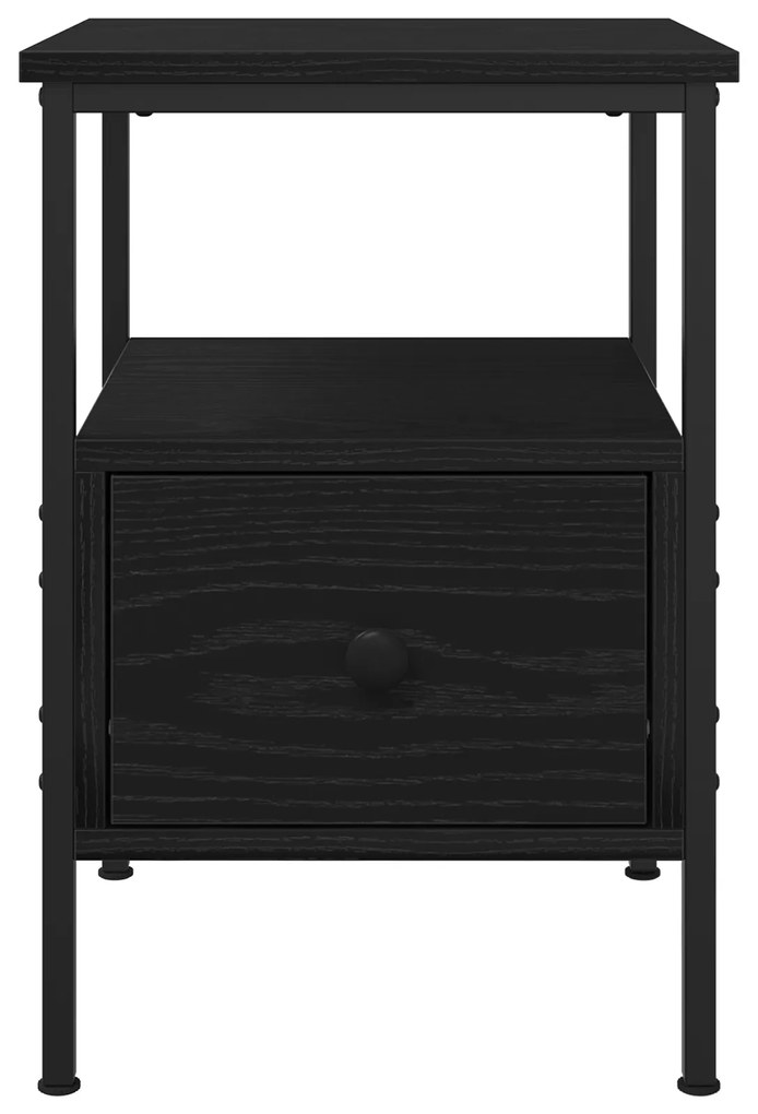 vidaXL Κομοδίνα 2 τμχ Μαύρη Βελανιδιά 34x36x50 εκ Επεξεργασμένο Ξύλο