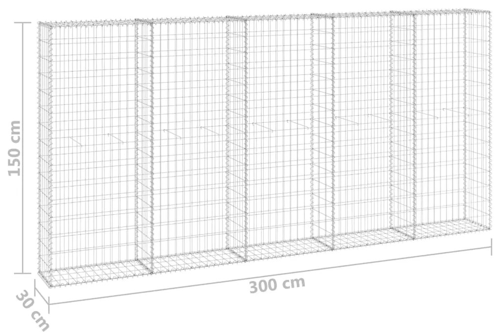 ΣΥΡΜΑΤΟΚΙΒΩΤΙΟ ΤΟΙΧΟΣ 300X30X150 ΕΚ. ΓΑΛΒΑΝ.ΧΑΛΥΒΑΣ + ΚΑΛΥΜΜΑΤΑ 147822