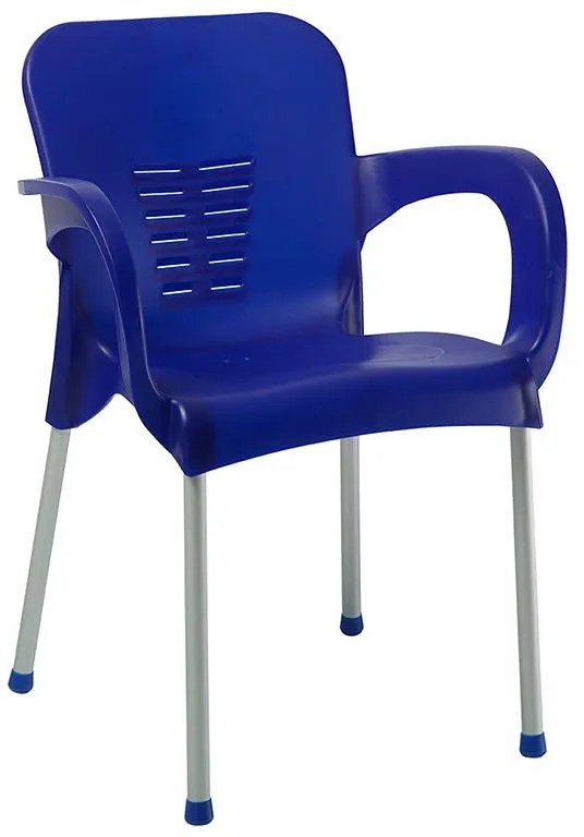 Καρέκλα - Πολυθρόνα Feast PP σκούρο μπλε-αλουμίνιο γκρι 59x58x81 εκ.