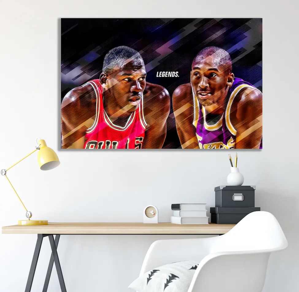 Πίνακας σε καμβά Kobe and Jordan KNV1064 45cm x 65cm