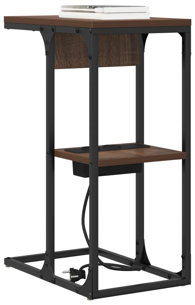 vidaXL Κομοδίνο Καφέ δρυς 41.5 x 26 x 60.5 εκ Επεξεργασμένο ξύλο