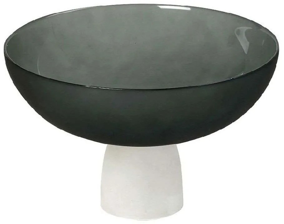 Διακοσμητικό Μπώλ Με Πόδι Caprice DAC1721 28x28x17,5cm Dark Green Espiel Glass