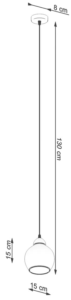 Sollux Κρεμαστό φωτιστικό Alino 1,1xE27/60w,μαύρο