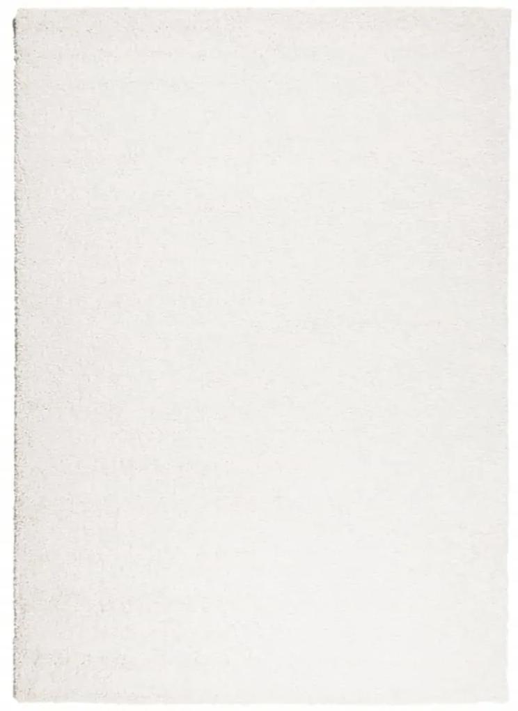 Χαλί Shaggy με Ψηλό Πέλος Μοντέρνο Κρεμ 240x340 εκ. - Κρεμ