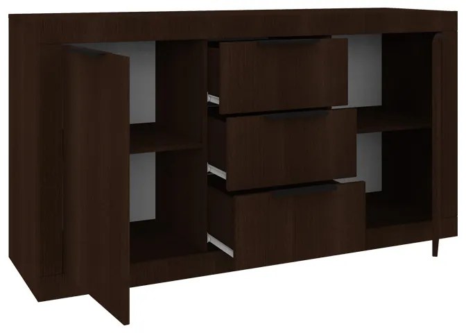 Μπουφές Doha pakoworld σε wenge απόχρωση 150x45x80.5εκ