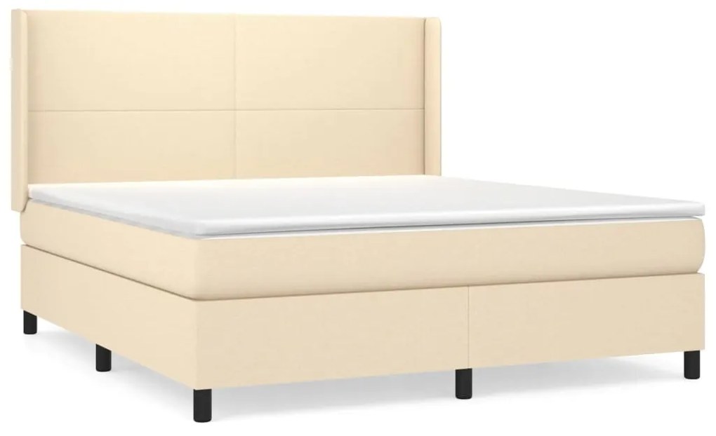 ΚΡΕΒΑΤΙ BOXSPRING ΜΕ ΣΤΡΩΜΑ ΚΡΕΜ 160X200 ΕΚ. ΥΦΑΣΜΑΤΙΝΟ 3131286