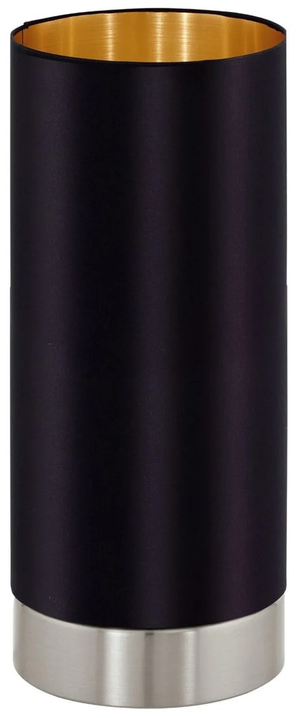 Φωτιστικό Επιτραπέζιο Maserlo 95117 Black Eglo Μέταλλο,Ύφασμα