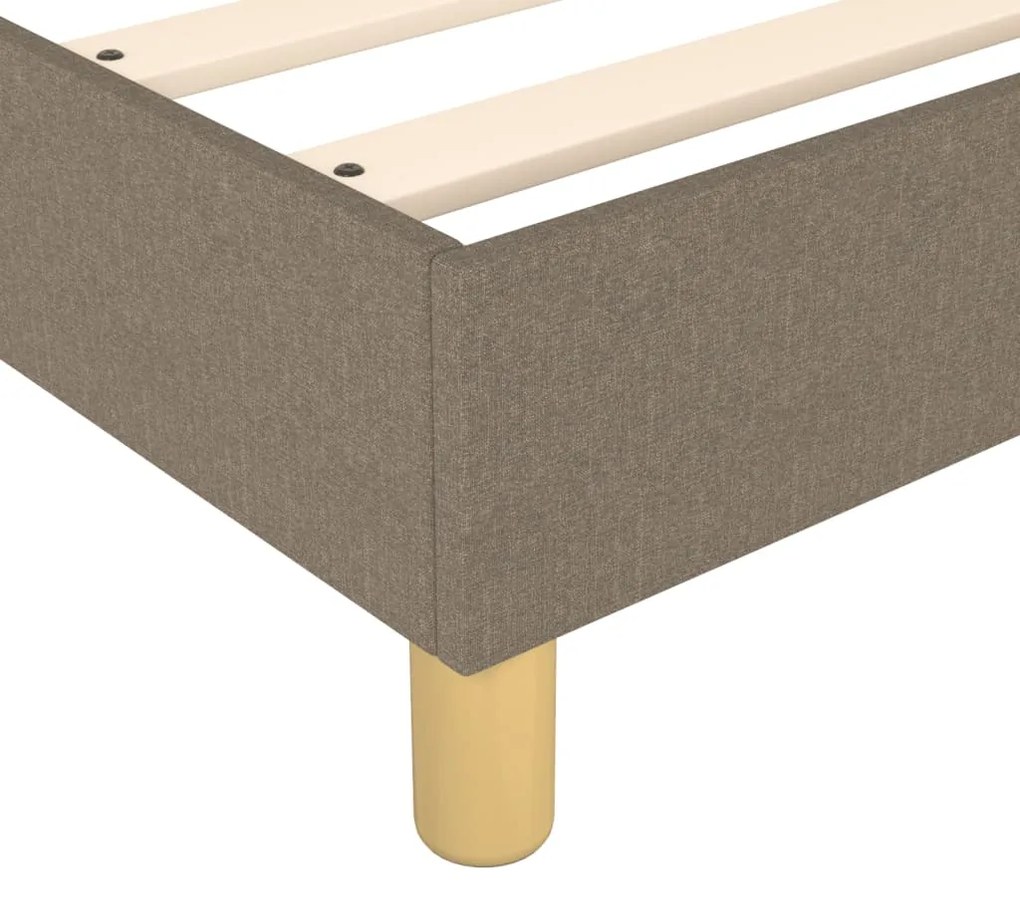 Κρεβάτι Boxspring με Στρώμα Taupe 80x200 εκ. Υφασμάτινο - Μπεζ-Γκρι