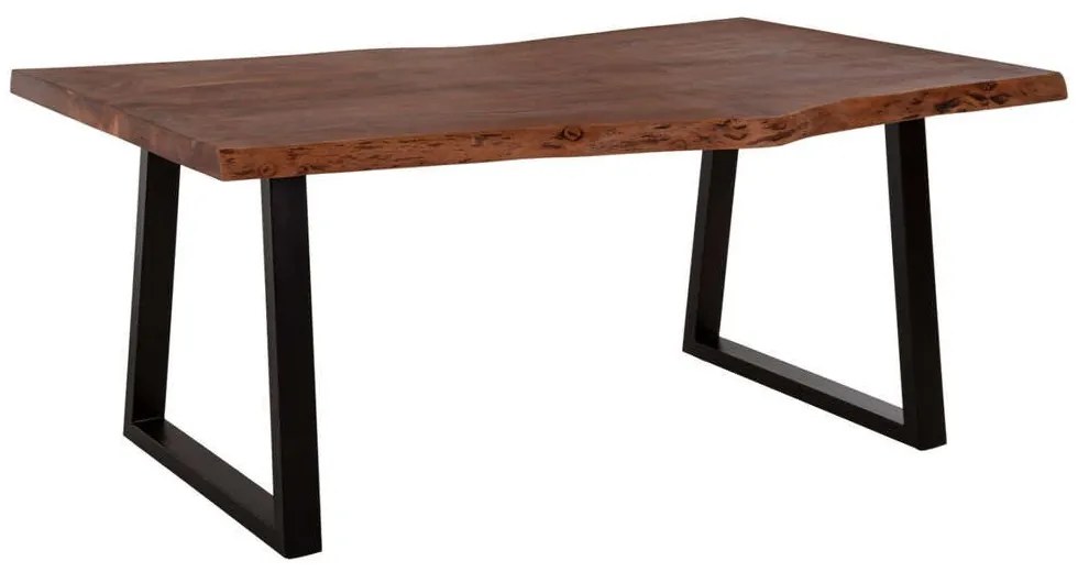 Τραπέζι Τραπεζαρίας Montana HM9620.11 240x100x77cm 5,5cm Πάχος Από Μασίφ Ξύλο Ακακίας Natural Μέταλλο,Ξύλο