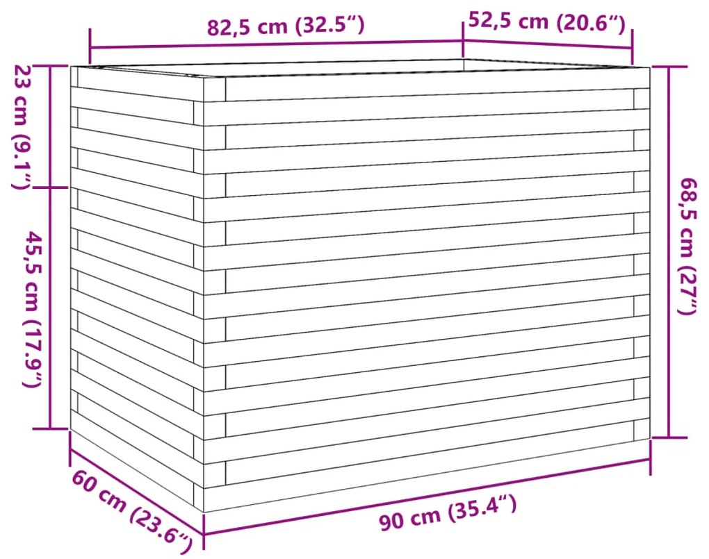 ΖΑΡΝΤΙΝΙΕΡΑ ΚΑΦΕ ΚΕΡΙΟΥ 90X60X68,5 ΕΚ. ΑΠΟ ΜΑΣΙΦ ΞΥΛΟ ΠΕΥΚΟΥ 3282501