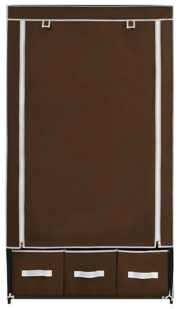 vidaXL 282458 Wardrobe Brown 87x49x159 cm Fabric