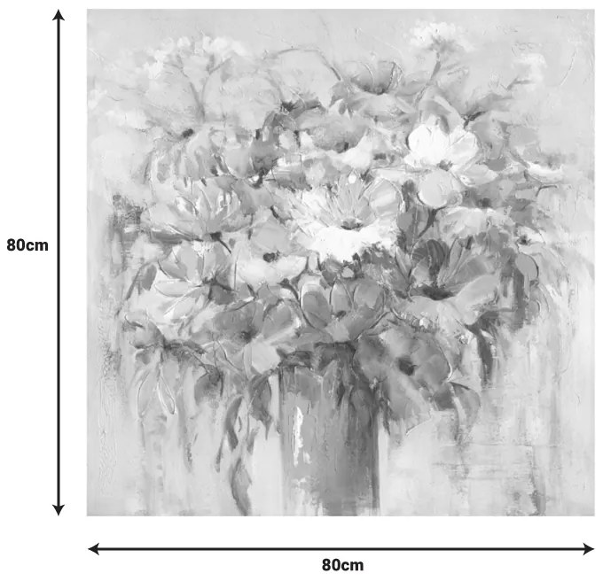 Πίνακας σε καμβά Spino II Inart 80x3x80εκ (1 τεμάχια)