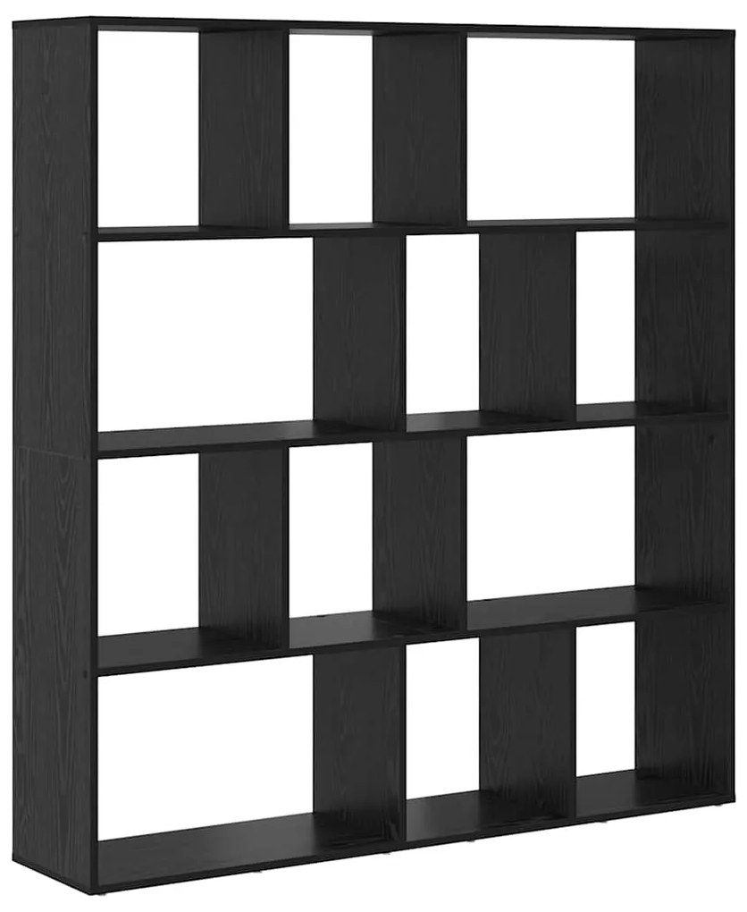 vidaXL Βιβλιοθήκη Μαύρη δρυς 132 x 29 x 141.5 εκ. Επεξεργασμένο ξύλο