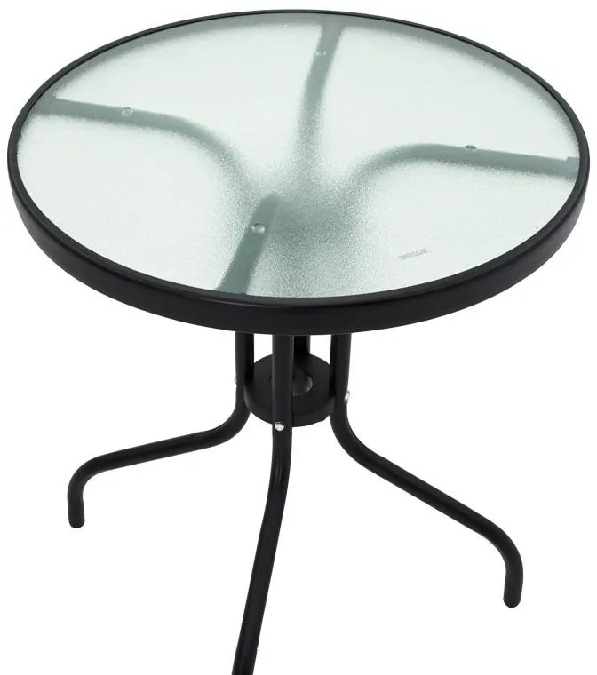 Σετ Κήπου Τραπεζαρία Watson-Pomedon 3 τεμ Μαύρο Μέταλλο 60x60x70 εκ.