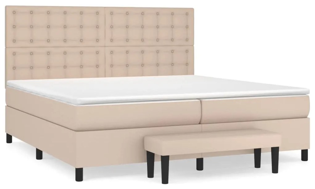 ΚΡΕΒΑΤΙ BOXSPRING ΜΕ ΣΤΡΩΜΑ ΚΑΠΟΥΤΣΙΝΟ 200X200ΕΚ.ΑΠΟ ΣΥΝΘ.ΔΕΡΜΑ 3137688