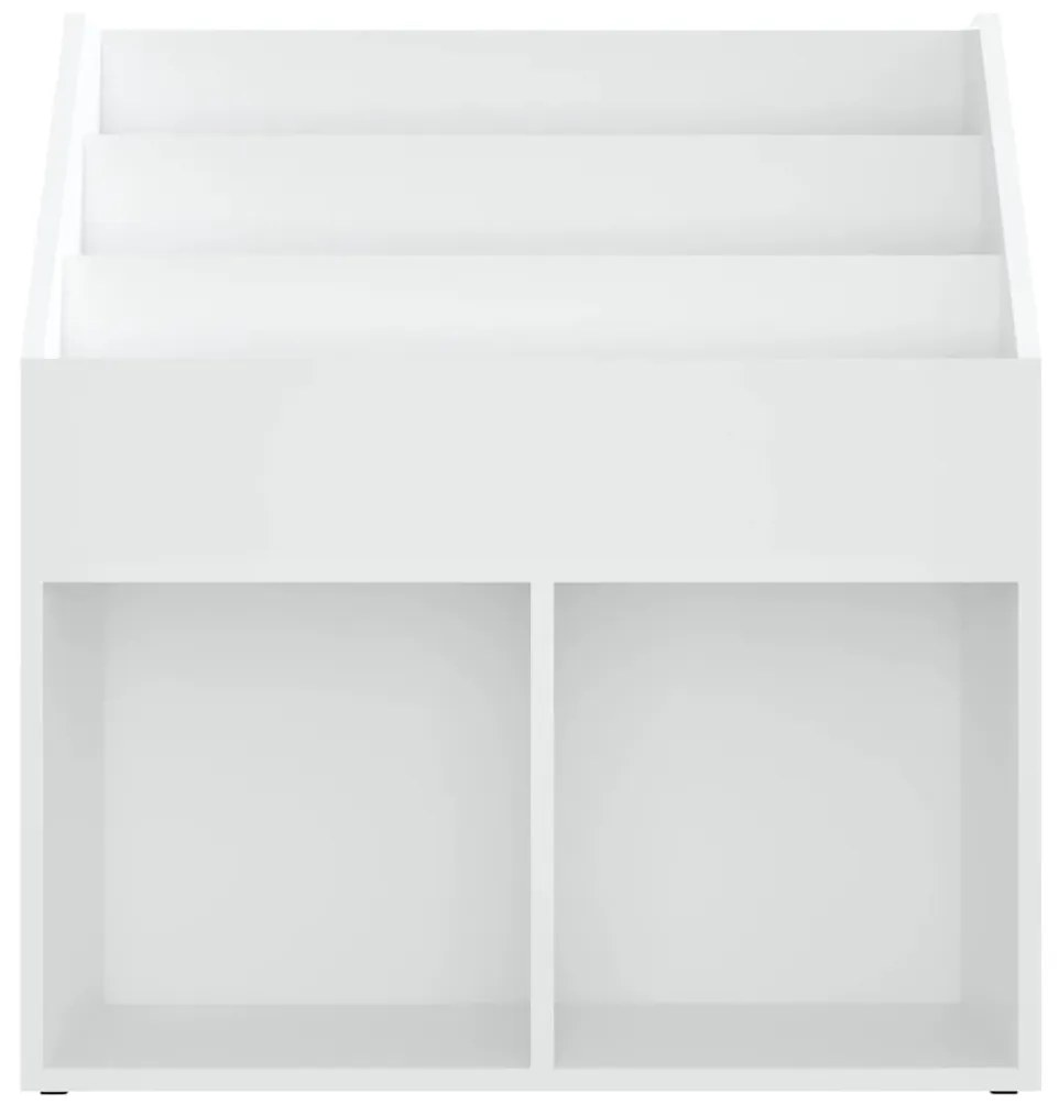 vidaXL Παιδική Ραφιέρα Περιοδικών Λευκή 71x30x78,5 εκ. από Μοριοσανίδα