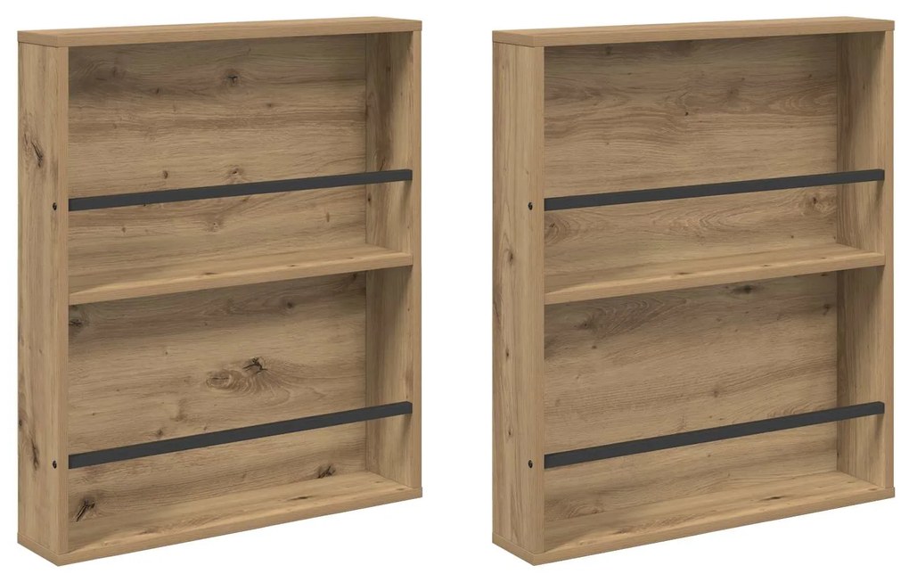 vidaXL Ράφι Περιοδικών με ράφι 2 pcs Artisan Oak 60 x 12 x 70 εκ