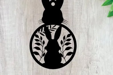 Intra απο ξύλο plywood 3mm-4mm πάχος - Πασχαλινή Μεταλλική Τέχνη Τοίχου  Κοπής με Λέιζερ Δίασταση 40x50 cm INTRAFABR-91918808