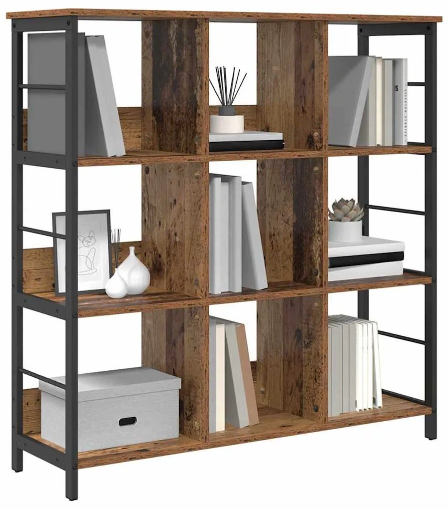 vidaXL Ράφι Βιβλίων Παλιό Ξύλο 102 x 32 x 104,5 εκ. Επεξεργασμένο ξύλο