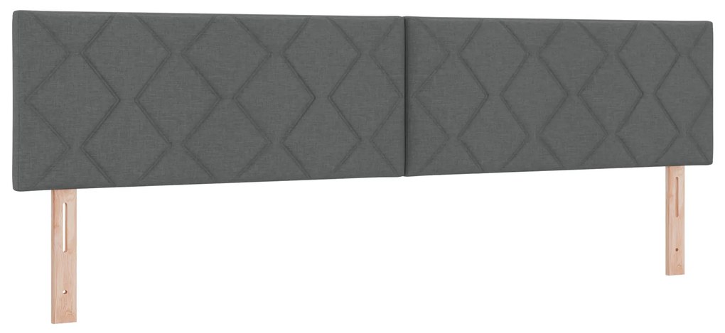 vidaXL Κρεβάτι με Στρώμα Γκρυ 200x200 εκ. Υφάσματος