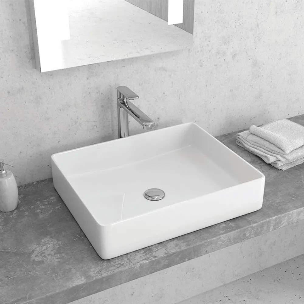 Νιπτήρας Επικαθήμενος LT 2178 51x40,5x11cm White Karag Πορσελάνη