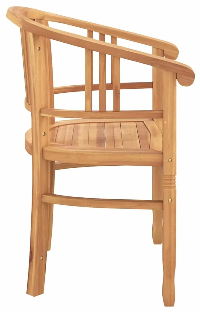 vidaXL Καρέκλα 2 pcs Καφέ 63 x 58 x 89 εκ. Στερεό Ξύλο Τίκ