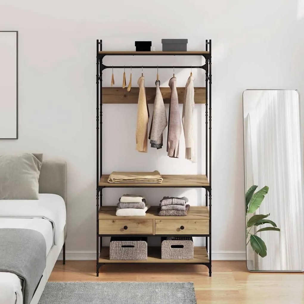 Ντουλάπι artisan δρυς 89 x 39 x 184.5 εκ. Επεξεργασμένο ξύλο