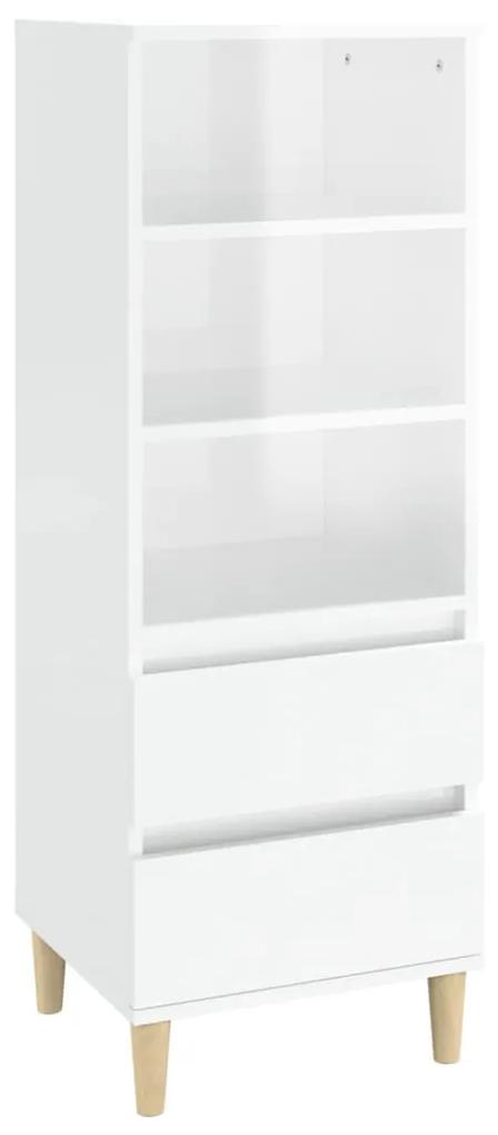 vidaXL Ντουλάπι Γυαλιστερό λευκό 40x36x110 εκ. από Επεξεργασμένο Ξύλο