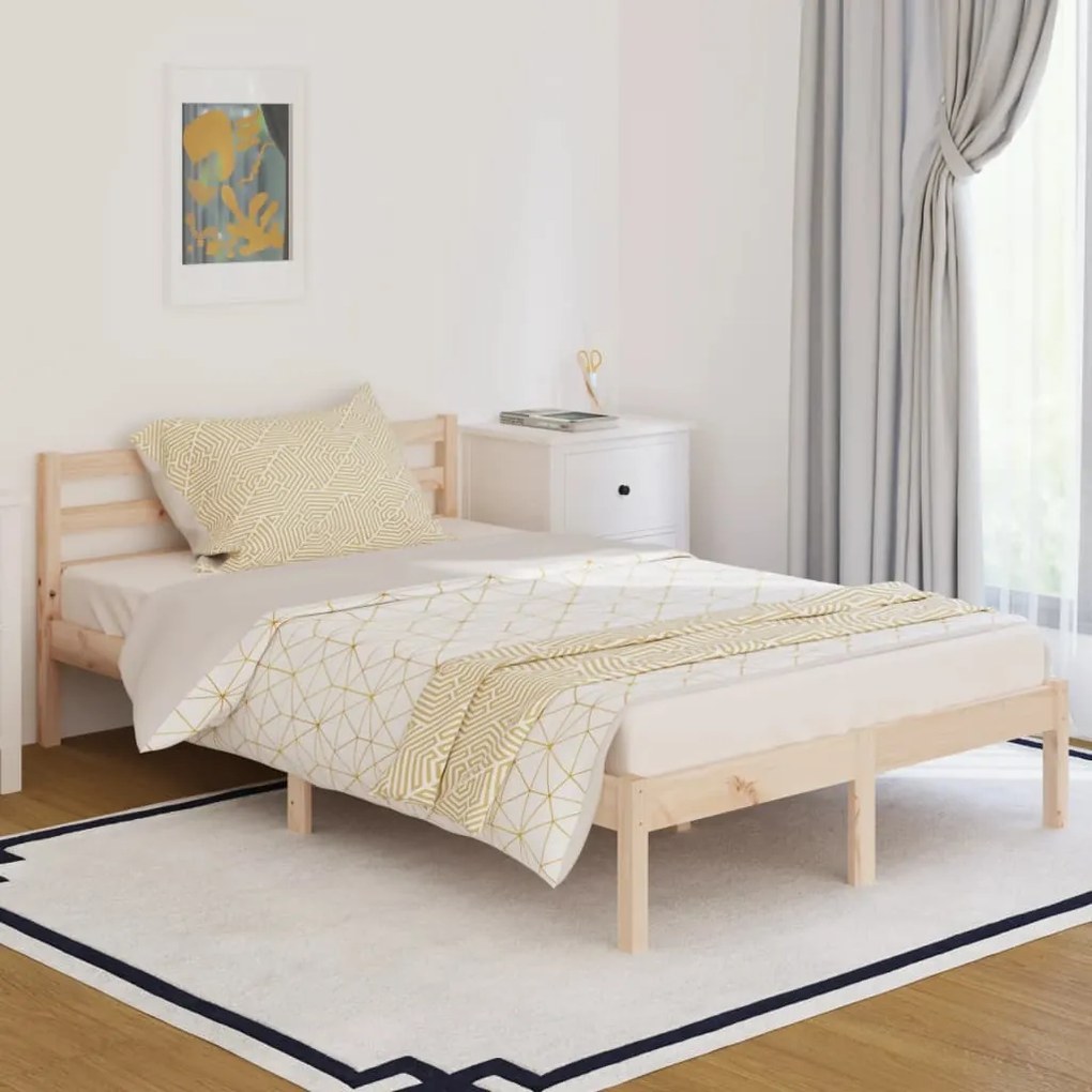 vidaXL Πλαίσιο Κρεβατιού 120 x 200 εκ. από Μασίφ Ξύλο Πεύκου