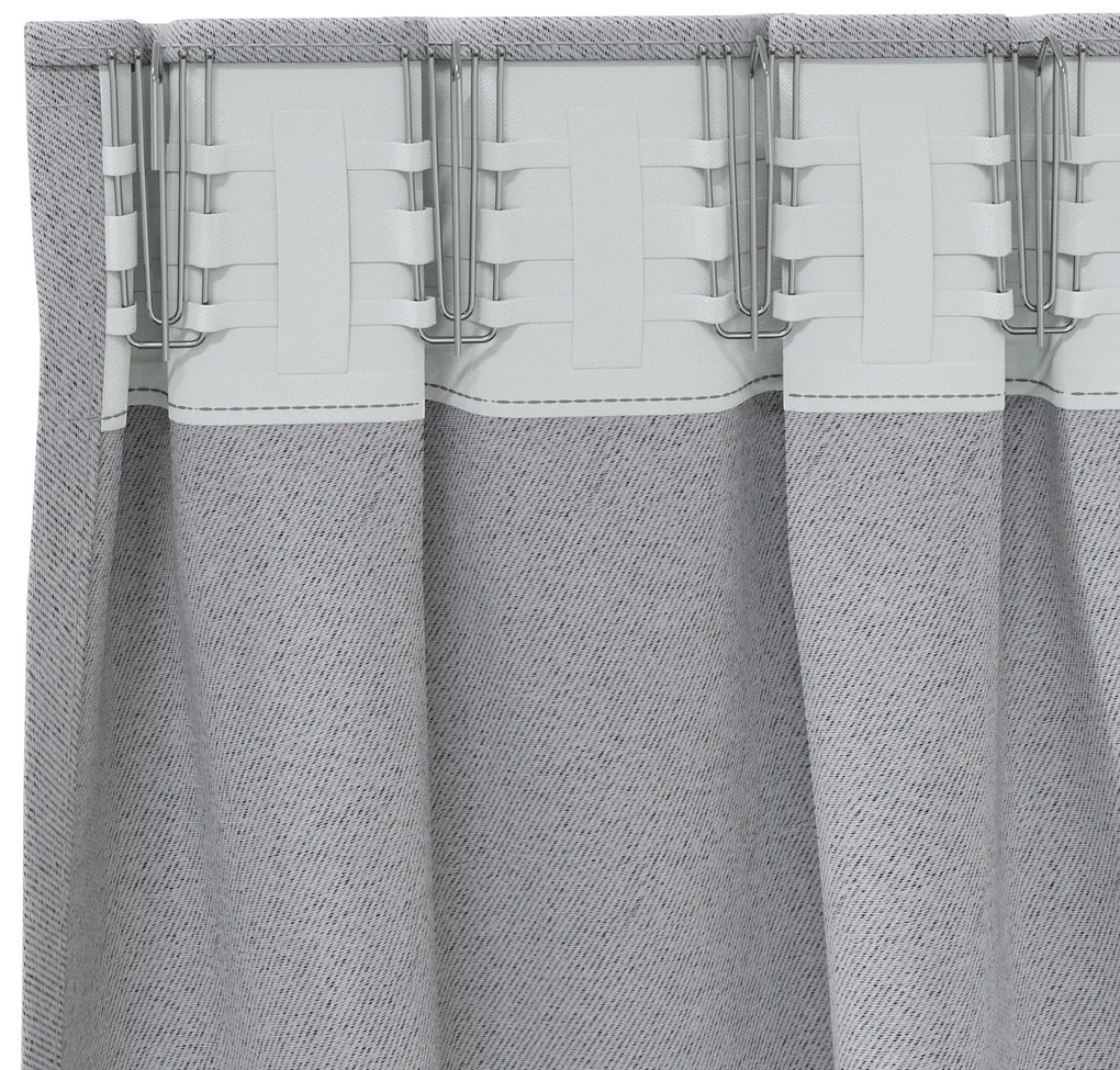 vidaXL Κουρτίνες 2 pcs Ανοιχτό γκρι 245 x 140 εκ. Πολυεστέρας