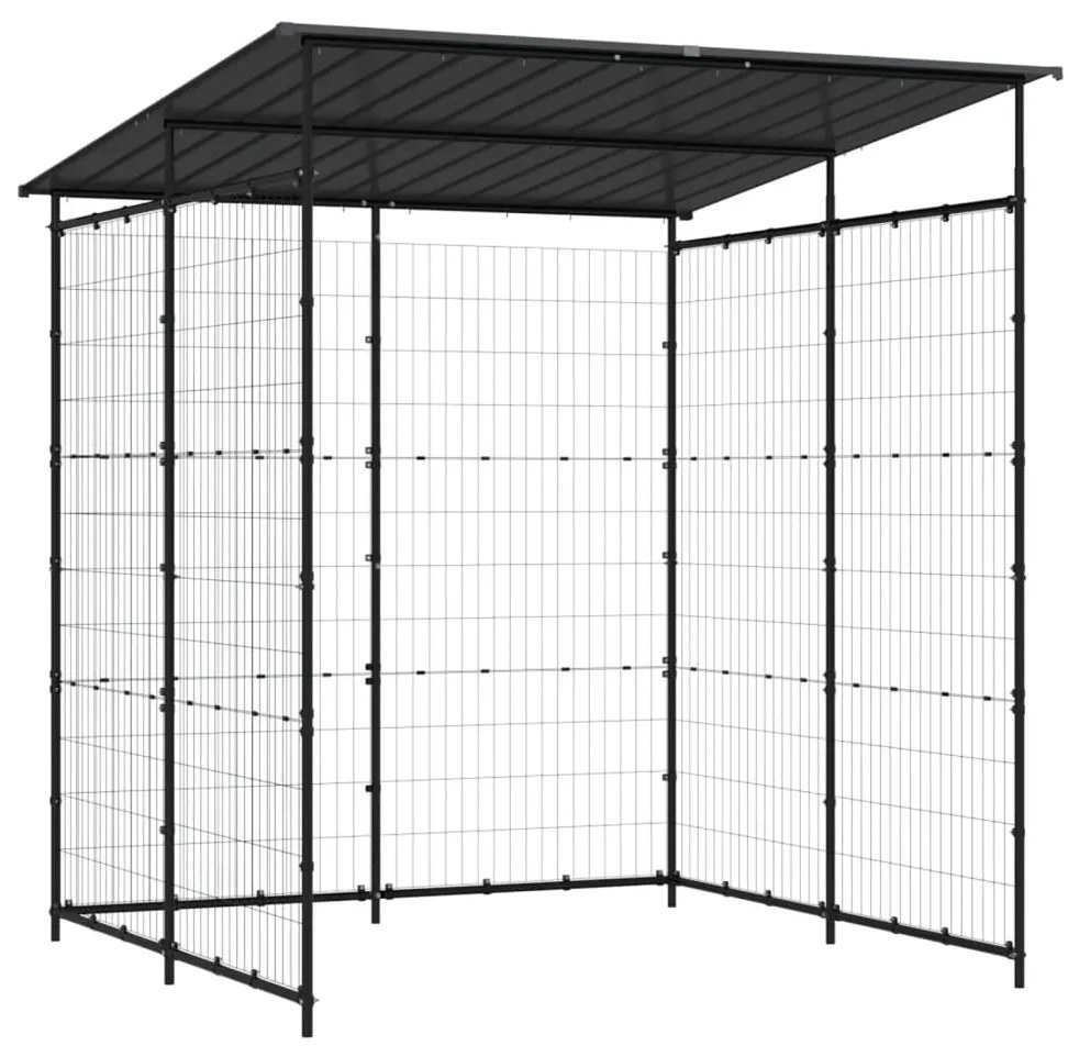 vidaXL Αποθήκη Ποδηλάτων Μαύρη 190 x 190 x 222 εκ. Ατσάλινη