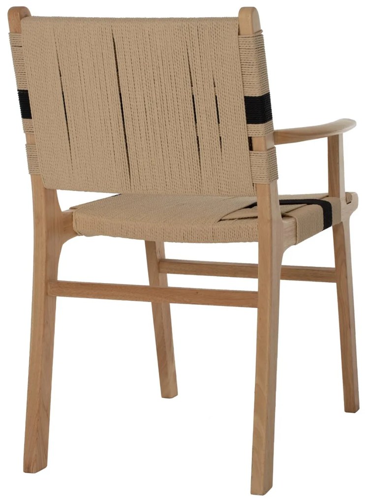 Καρέκλα-Πολυθρόνα BAND Rubberwood και Σχοινί 62,5x60x88Yεκ. 62.5x60x88 εκ.